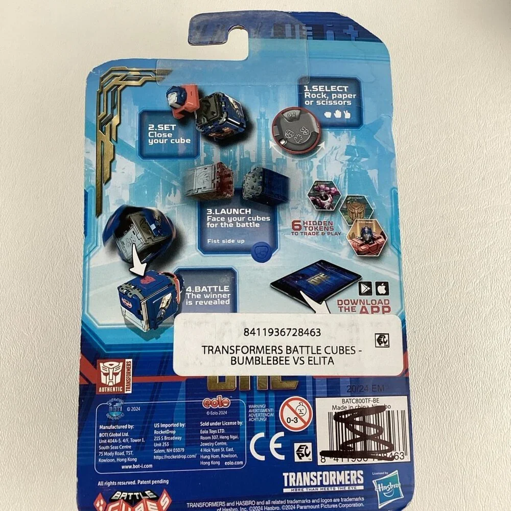 Transformers Battle Cubes Optimus Prime Megatron Bumblebee Elita 2024 Hasbro